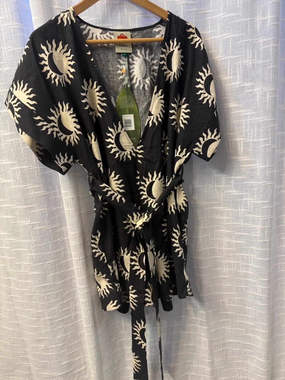 FARM Rio Black & Cream Sunprint Romper
